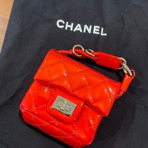 CHANEL Red Ankle/Wrist Purse 👛 RARE FIND